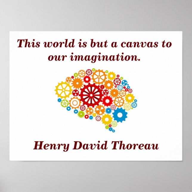 Henry David Thoreau zitiert - Poster (Vorne)
