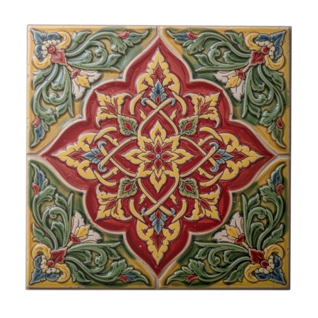 Henry Dearle Persisches Blumenmuster Blumenmuster Fliese (Vorderseite)