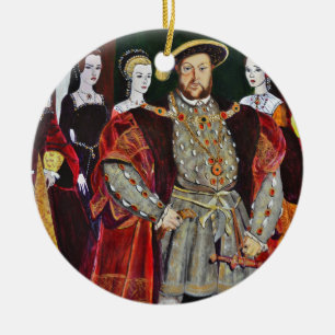 Henry die achten und seine sechs Ehefrauen Keramik Ornament