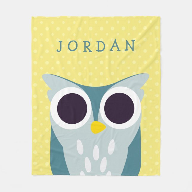 Henry die Eule Fleecedecke (Vorderseite)