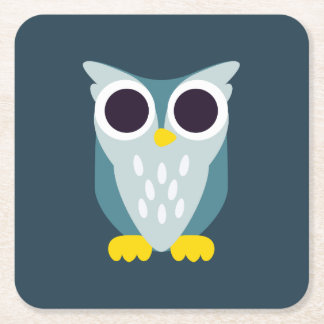 Henry die Eule Rechteckiger Pappuntersetzer