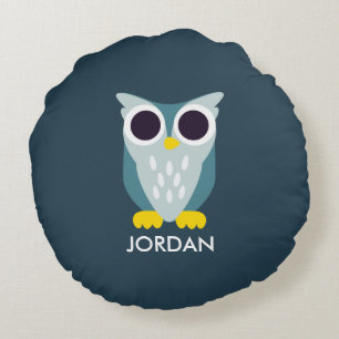 Henry die Eule Rundes Kissen