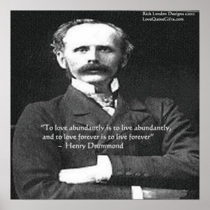 Henry Drummond "Liebe/Live Forever" Liebe Zitat Po Poster