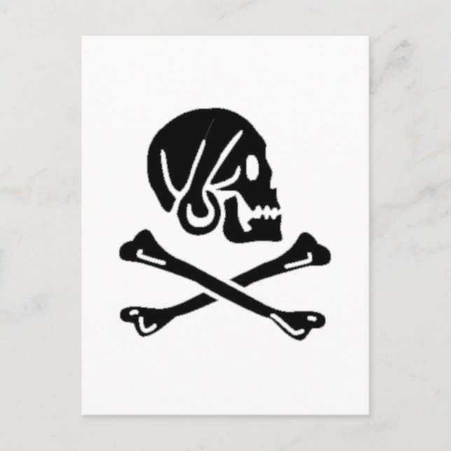 Henry Every authentique pirate flag Postkarte (Vorderseite)