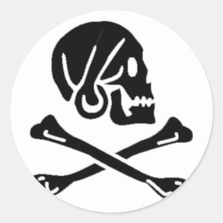Henry Every authentique pirate flag Runder Aufkleber