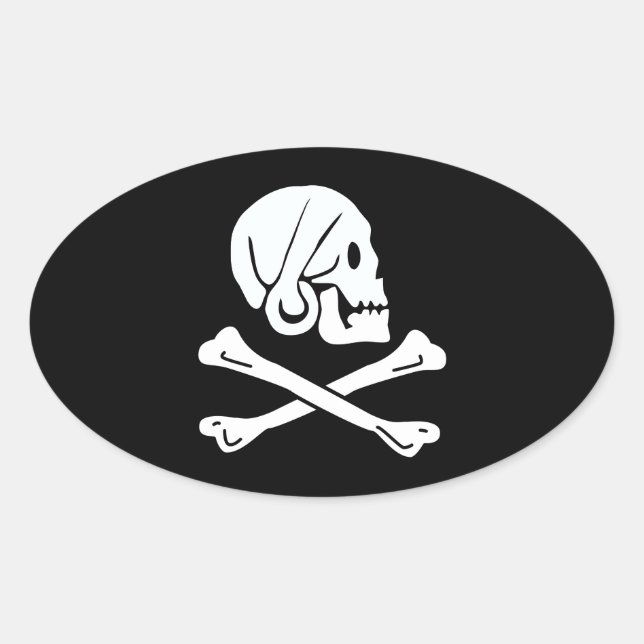 Henry Every Flag Pirate Flag Ovaler Aufkleber (Vorderseite)