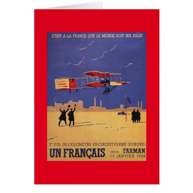 Henry Farman fliegt bei Issy-les-Moulineaux (Vorne)