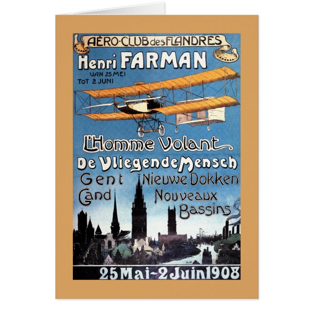 Henry Farman fliegt das Flying Man Promo-Poster (Vorne)