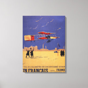Henry Farman fliegt in Issy-les-Moulineaux Leinwanddruck