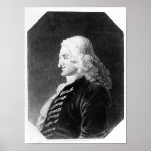 Henry Fielding graviert von Samuel Freeman Poster