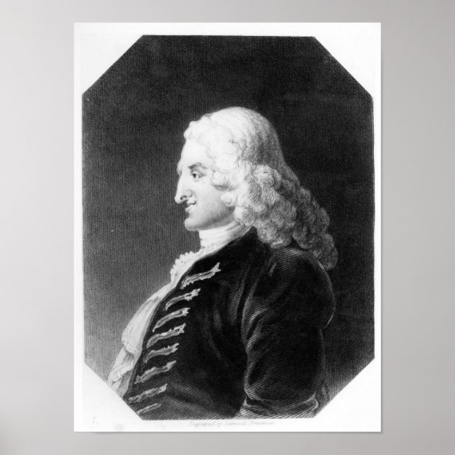 Henry Fielding graviert von Samuel Freeman Poster (Vorne)