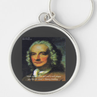 Henry Fielding "Wenn Geld dein Gott ist" Zitat Schlüsselanhänger