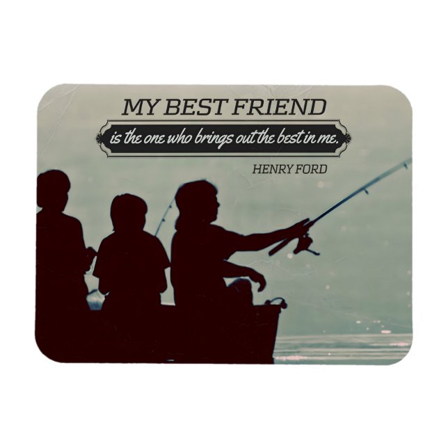 Henry Ford Inspiration Zitat "Bester Freund" Magnet (Horizontal)