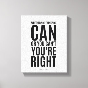 Henry Ford Inspiration Zitat Leinwanddruck
