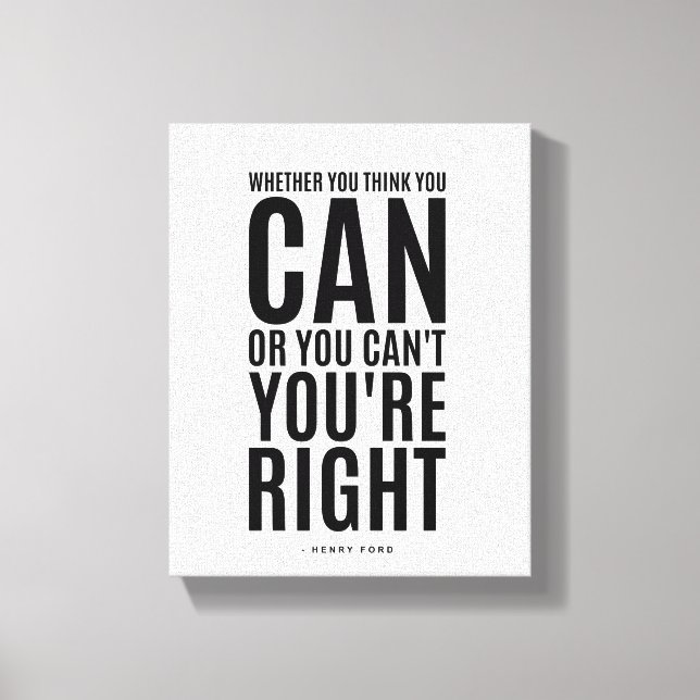 Henry Ford | Inspiration Zitat Leinwanddruck (Vorderseite)