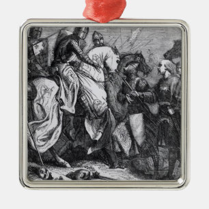 Henry III am Kampf von Lewes, am 14. Mai 1264 Silbernes Ornament