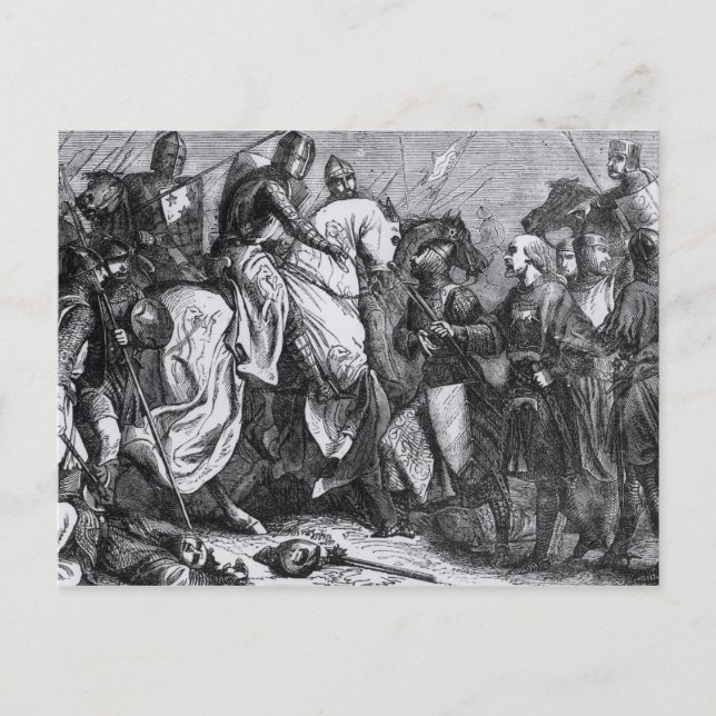 Henry III in der Schlacht von Lewes, 14. Mai 1264 Postkarte (Vorderseite)