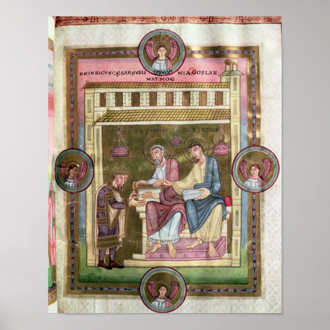 Henry III mit den Aposteln Simon und Jude Poster (Vorne)