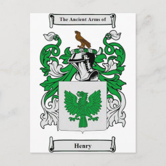 Henry (irisch)-Wappen Postkarte