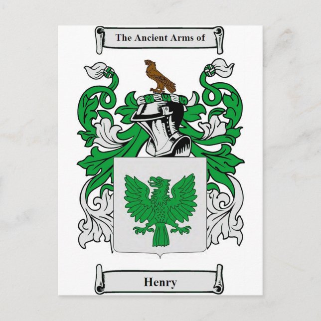 Henry (irisch)-Wappen Postkarte (Vorderseite)