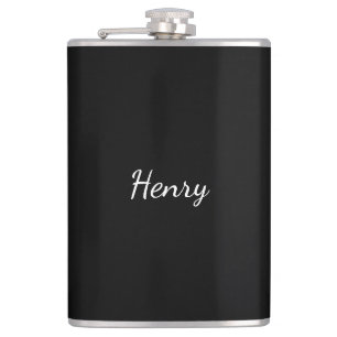 Henry Name Typografie Personalisiertes Geschenk Flachmann