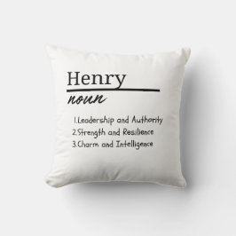 Henry, Personalisierter Name des Jungen Kissen