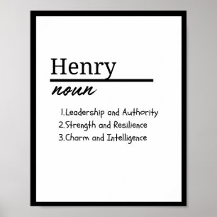 Henry, Personalisierter Name des Jungen Poster