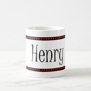 Henry punktiert Namen Kaffeetasse