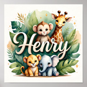 Henry Safari Kinderzimmer Wall Art Poster