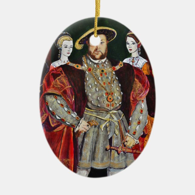 Henry The Achte und seine sechs Ehefrauen Keramikornament (Vorne)