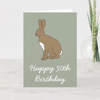 Henry the Hare Happy 50. Geburtstags-Grüße-Karte Karte