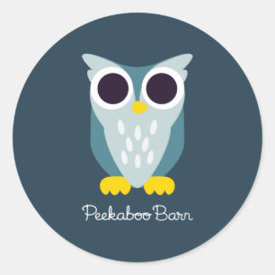 Henry the Owl Runder Aufkleber