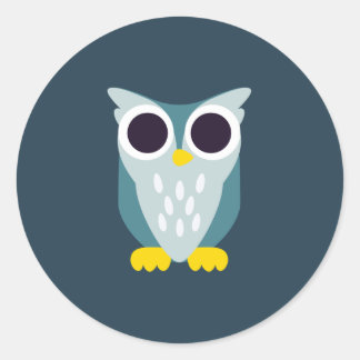 Henry the Owl Runder Aufkleber