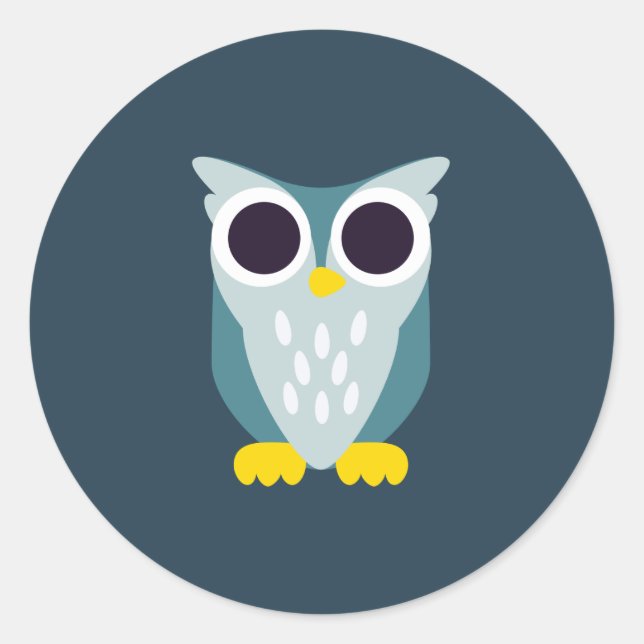 Henry the Owl Runder Aufkleber (Vorderseite)