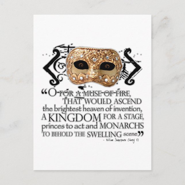 Henry V Zitat Postkarte (Vorderseite)