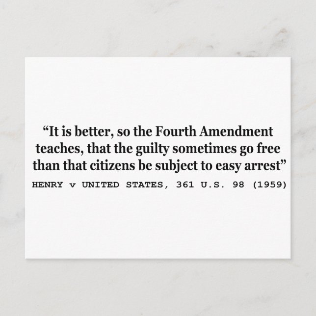 HENRY / VEREINIGTE STAATEN 361 US 98 1959 4. Änder Postkarte (Vorderseite)