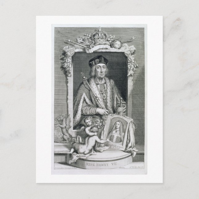 Henry VII (1457-1509) König von England von 1485,  Postkarte (Vorderseite)