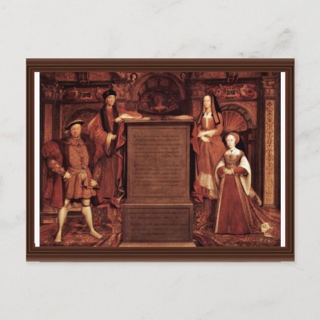 Henry Vii, Elisabeth von York, Henry Viii und Jane Postkarte (Vorderseite)