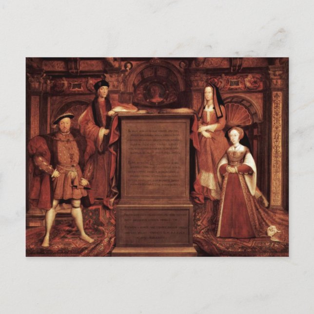 Henry Vii, Elisabeth von York, Henry Viii und Jane Postkarte (Vorderseite)