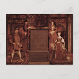 Henry VII&VIII, Elisabeth, Jane, von Hans Holbein Postkarte