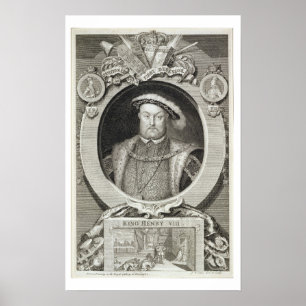 Henry VIII (1491-1547), nach einem Gemälde im Ro Poster