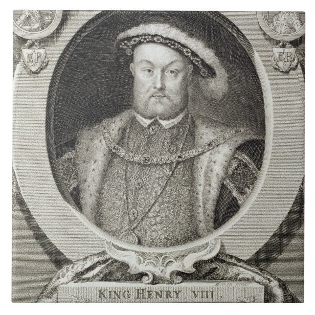 Henry VIII (1491-1547), nach einer Malerei im Ro Fliese (Vorderseite)