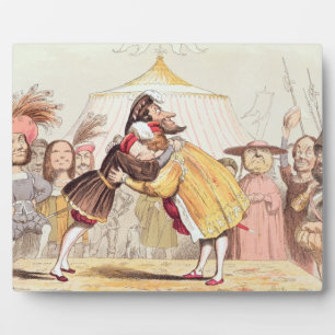 Henry VIII (1491-1547) und Francis I. von Frankrei Fotoplatte