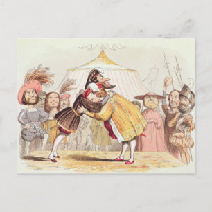 Henry VIII (1491-1547) und Francis I. von Frankrei Postkarte