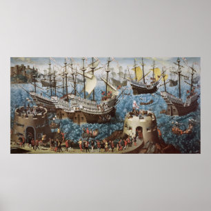 Henry VIII an Bord der Henry-Anmut ein Dieu Poster