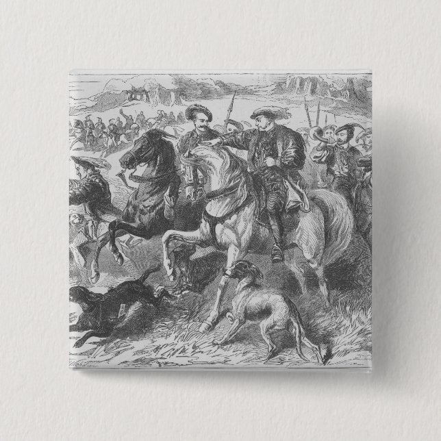 Henry VIII an der königlichen Jagd in Epping Wald Button (Vorderseite)