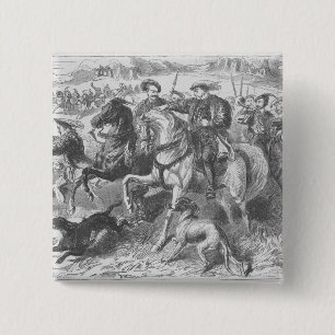 Henry VIII an der königlichen Jagd in Epping Wald Button