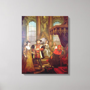 Henry VIII einführenanne boleyn am Gericht Leinwanddruck