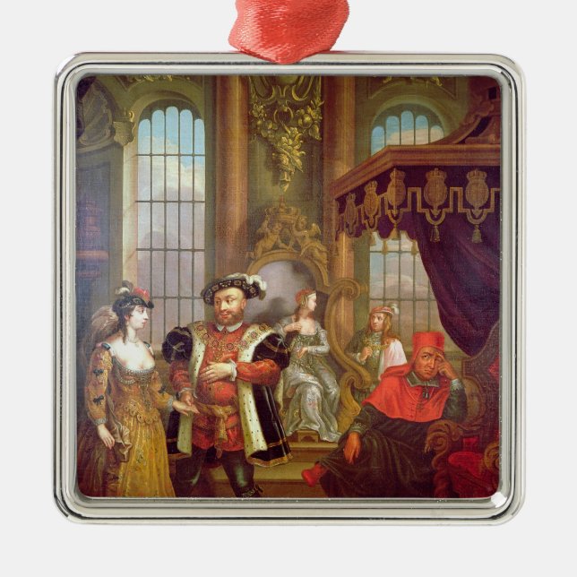 Henry VIII einführenanne boleyn am Gericht Silbernes Ornament (Vorne)