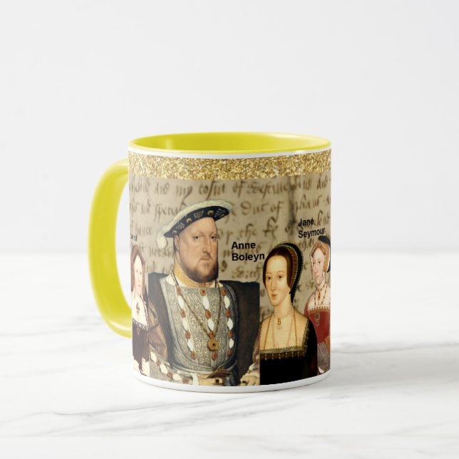 Henry VIII Glitzer Tasse (Vorderseite Links)